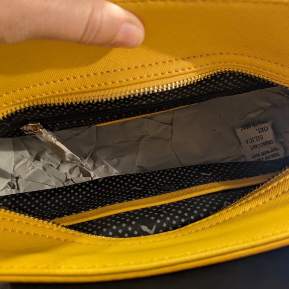 New with Tags Tru Trussardi Yellow Handbag - Picture 15 of 16